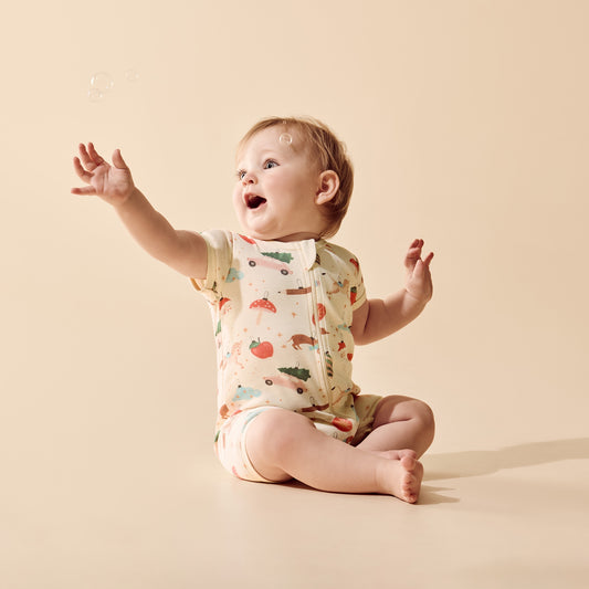 DECK THE HALLS ORGANIC RIB BOYLEG ZIPSUIT