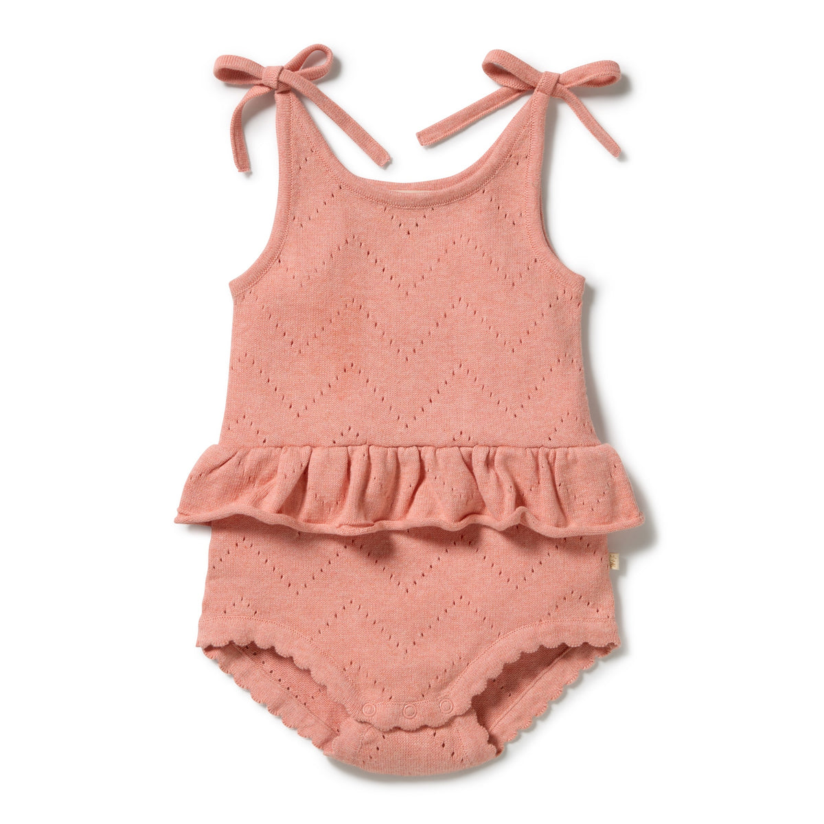 PETAL PINK ORGANIC POINTELLE PLAYSUIT