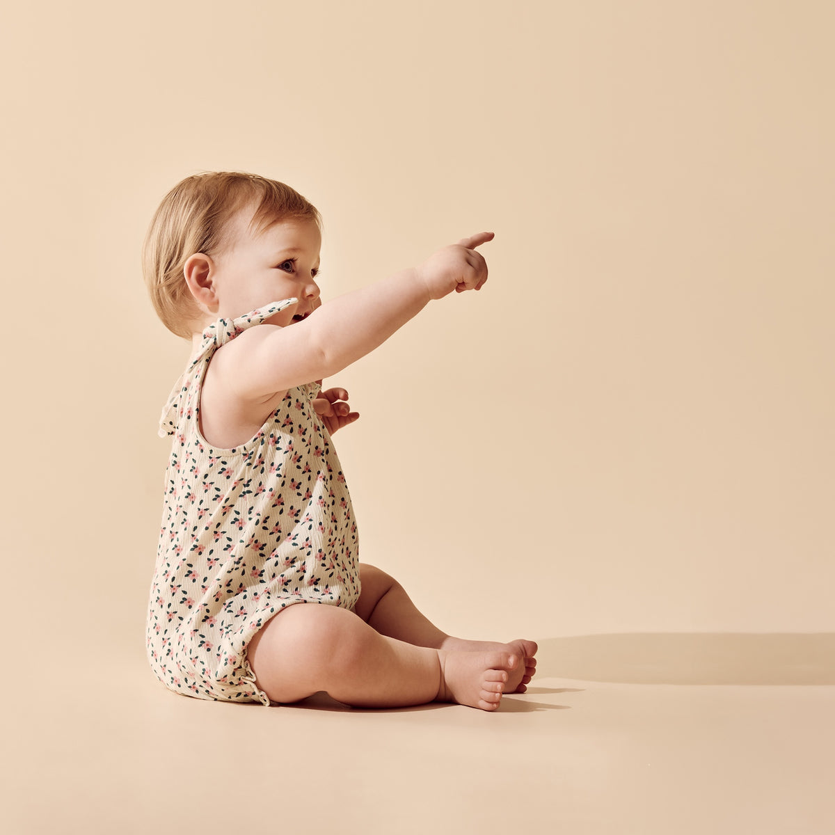 LITTLE BLOSSOM ORGANIC CRINKLY BABY PLAYSUIT