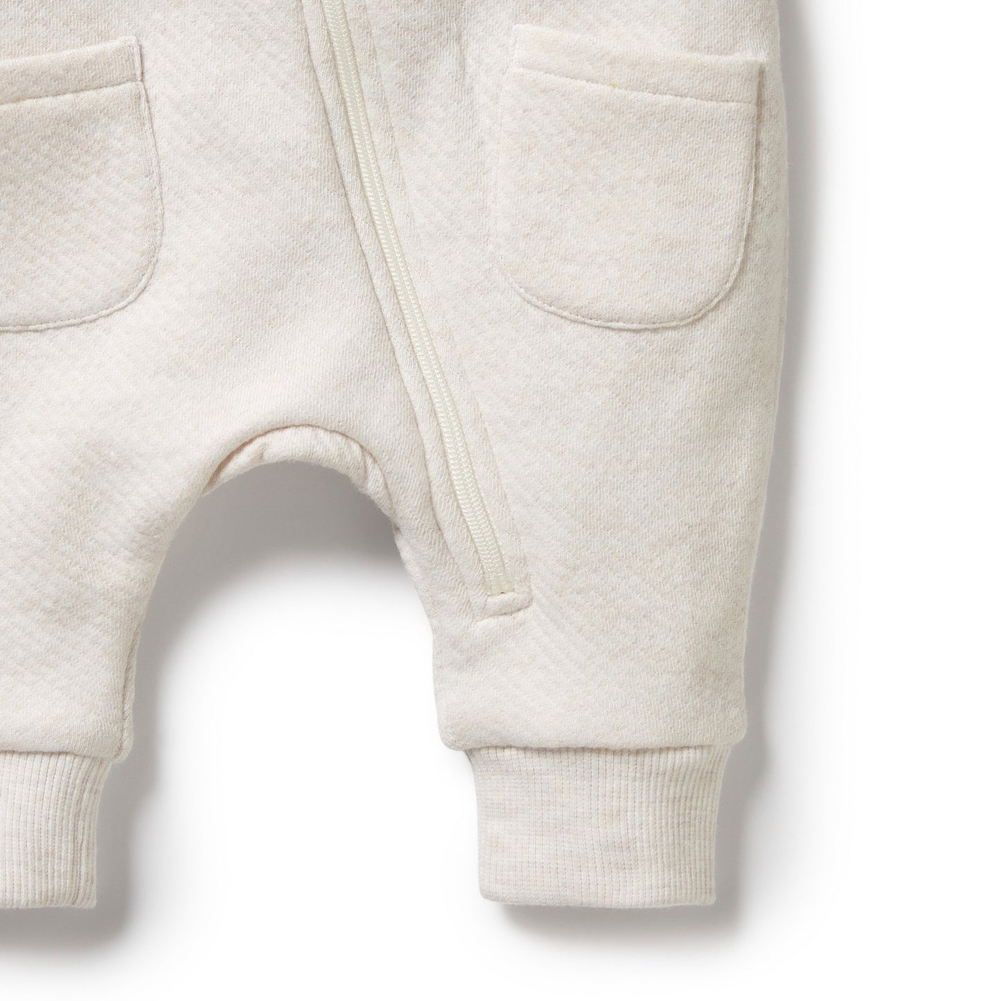 ORGANIC QUILTED GROWSUIT - OATMEAL