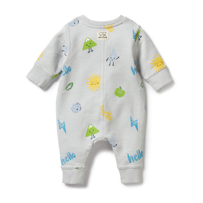 ORGANIC TERRY GROWSUIT - BLUEBELL