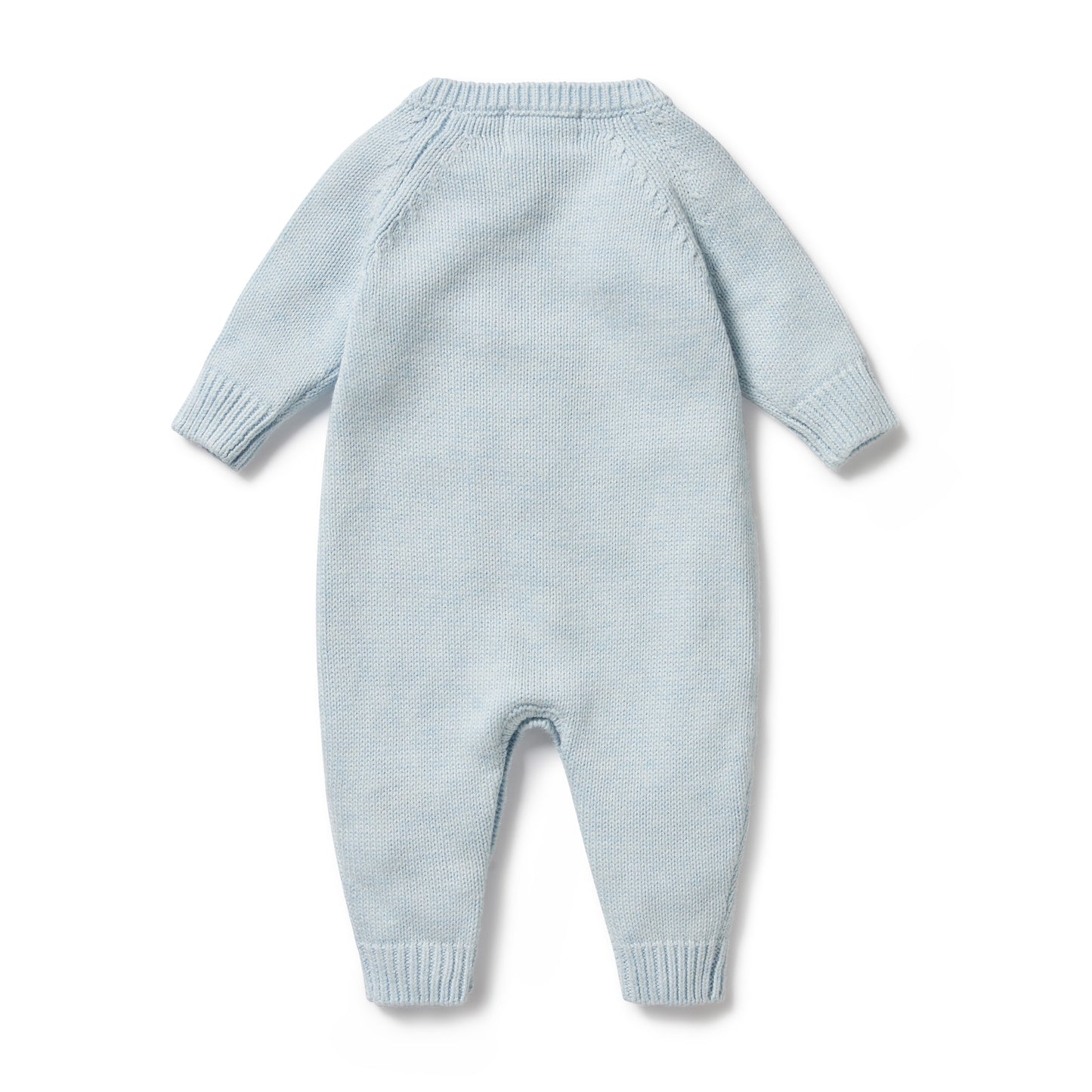 KNITTED CABLE GROWSUIT - BLUEBELL