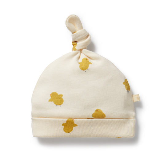 ORGANIC KNOT HAT - LITTLE CHICK