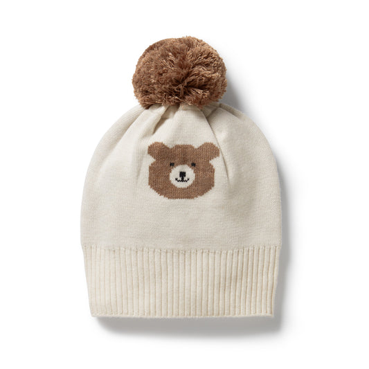 BEARY CUTE KNITTED JACQUARD HAT