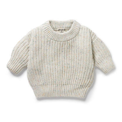 ORGANIC KNIT JUMPER - COOKIES & CREAM