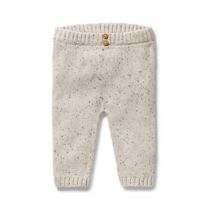 ORGANIC KNIT LEGGING - COOKIE & CREAM