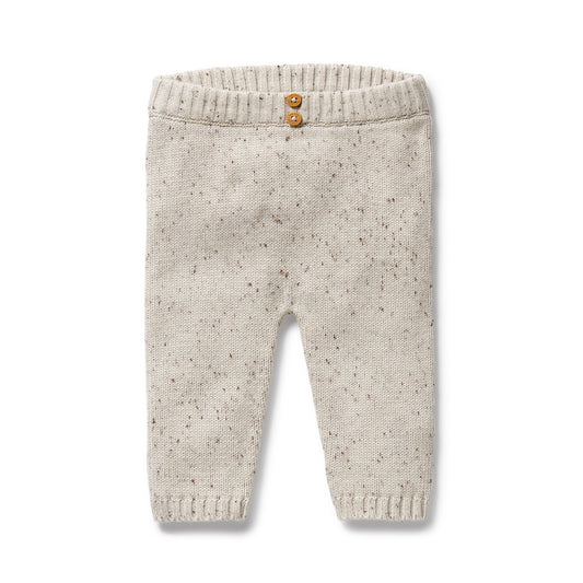 ORGANIC KNIT LEGGING - COOKIE & CREAM