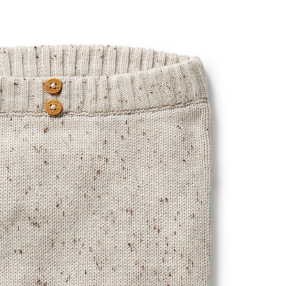 ORGANIC KNIT LEGGING - COOKIE & CREAM