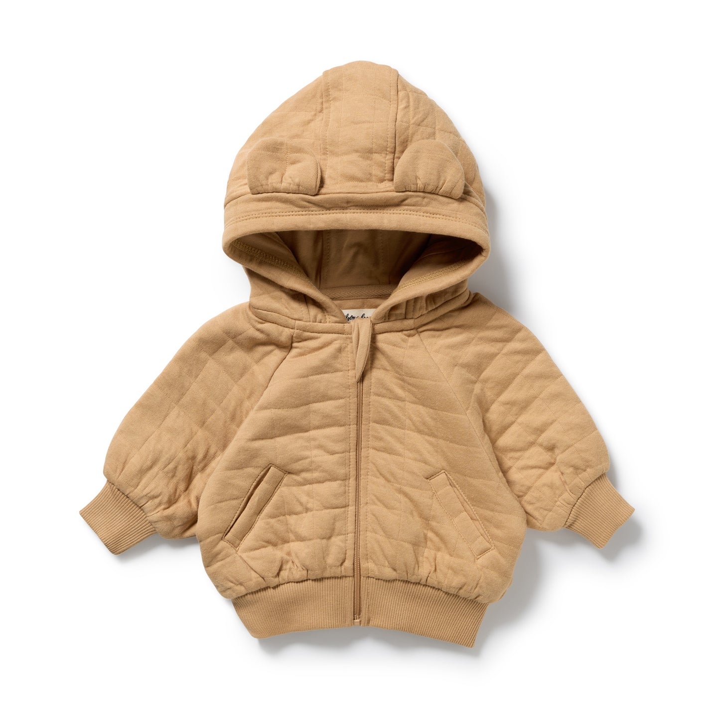 ORGANIC QUILTED JACKET - HONEY FAWN