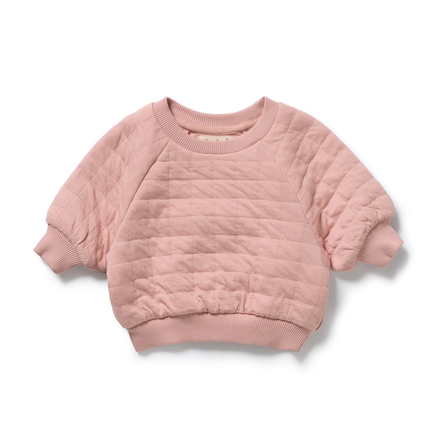 ORGANIC QUILTED SWEAT - ROSE