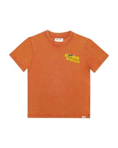 GOOD VIBES GUY TEE - WASHED ORANGE