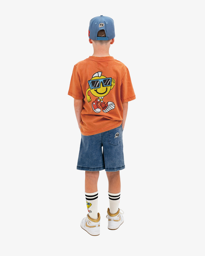 GOOD VIBES GUY TEE - WASHED ORANGE
