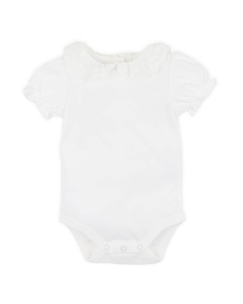 MADELYN LACE COLLAR BODYSUIT - CLOUD