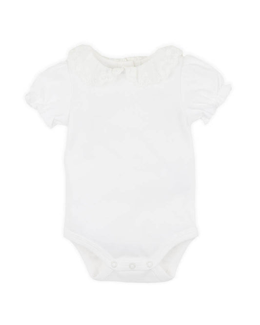 MADELYN LACE COLLAR BODYSUIT - CLOUD