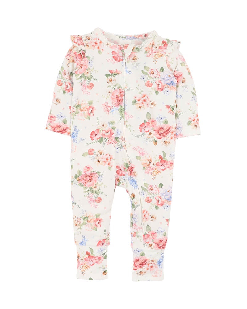 ANYA BLOOM ORGANIC LONG SLEEVE ZIPSUIT