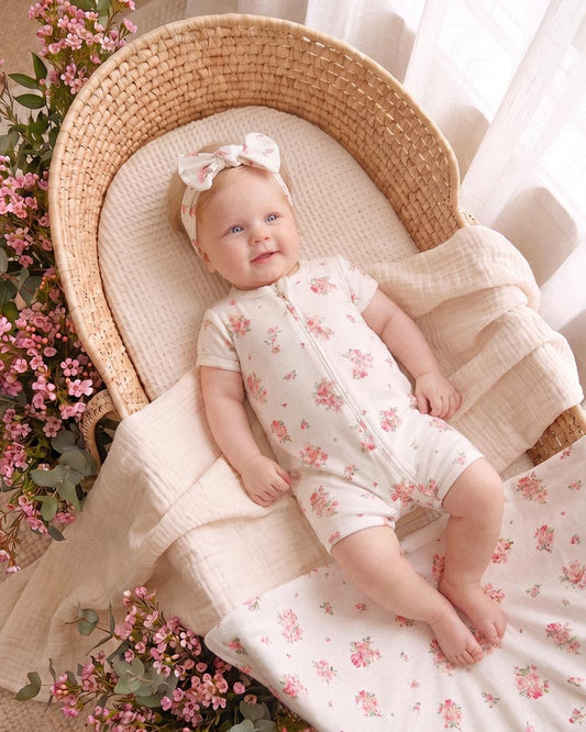 CHELSEA ORGANIC SS ZIP ROMPER
