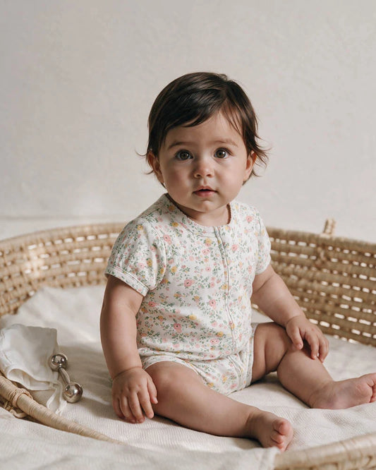 PIA ORGANIC SS ZIP ROMPER