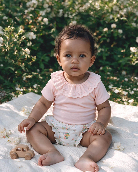 PIA ORGANIC LACE COLLAR BODYSUIT