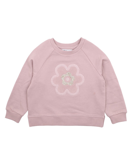 FLOWER SWEAT TOP - LILAC