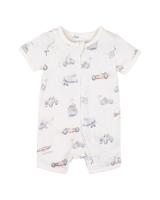 FINLEY PRINT SS ZIP ROMPER