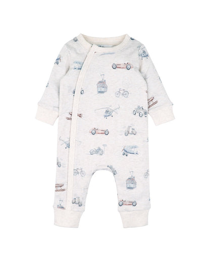 FINLEY PRINT LS ZIP ROMPER