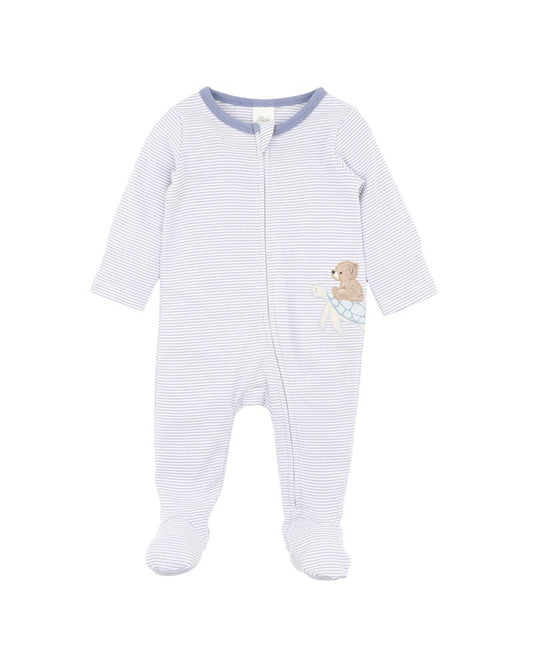 AXEL STRIPE ORGANIC LONG SLEEVE ZIPSUIT