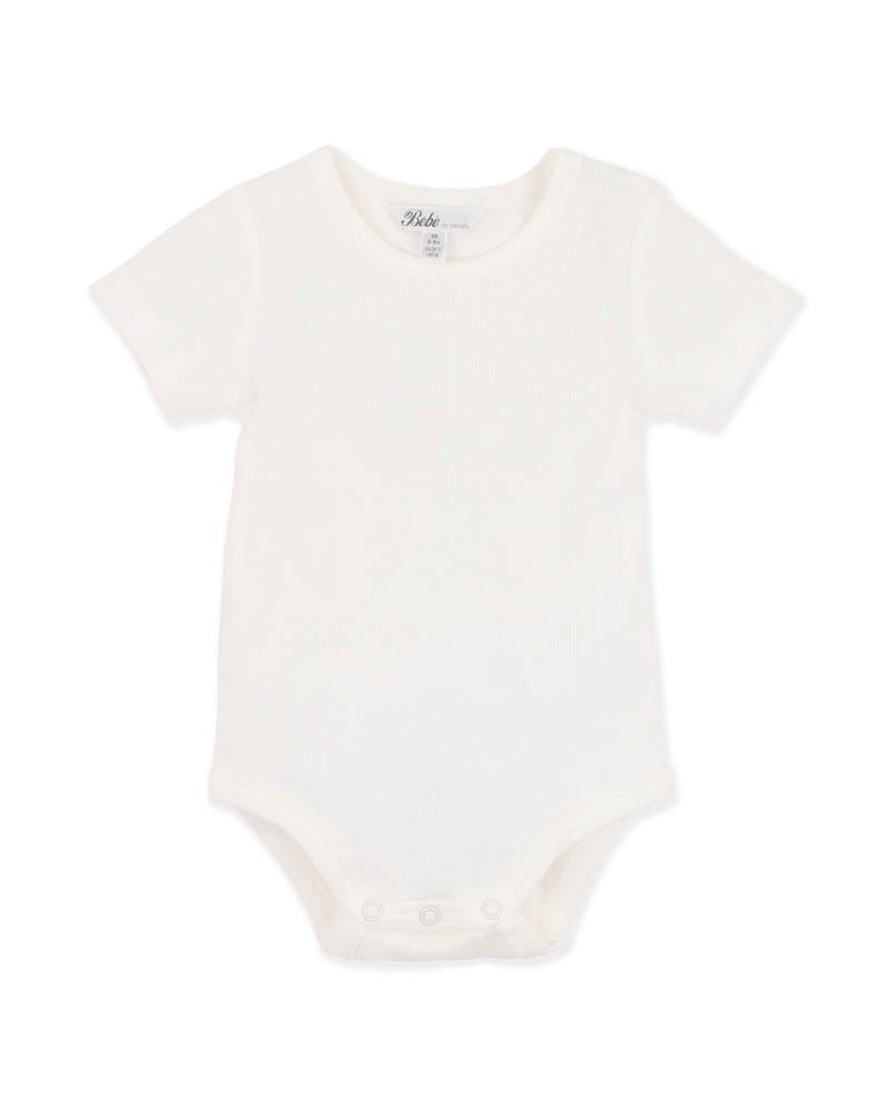 ROMAN PLAIN RIB BODYSUIT - CLOUD