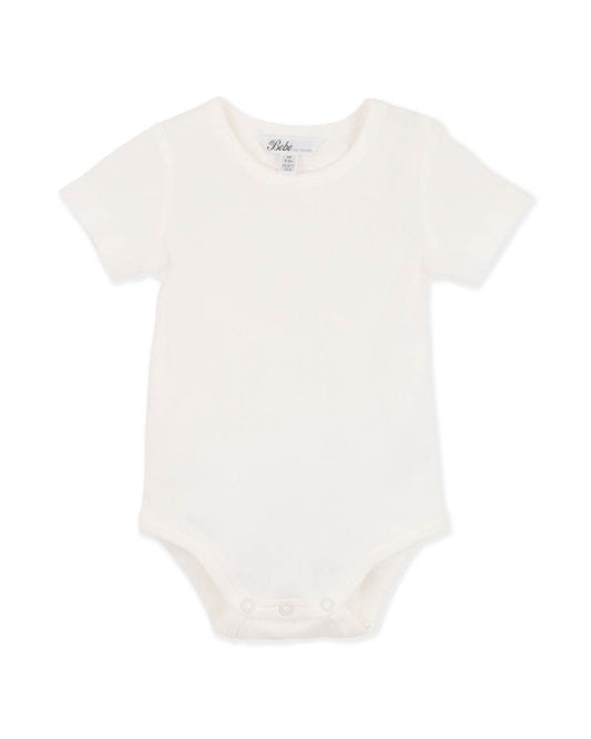 ROMAN PLAIN RIB BODYSUIT - CLOUD