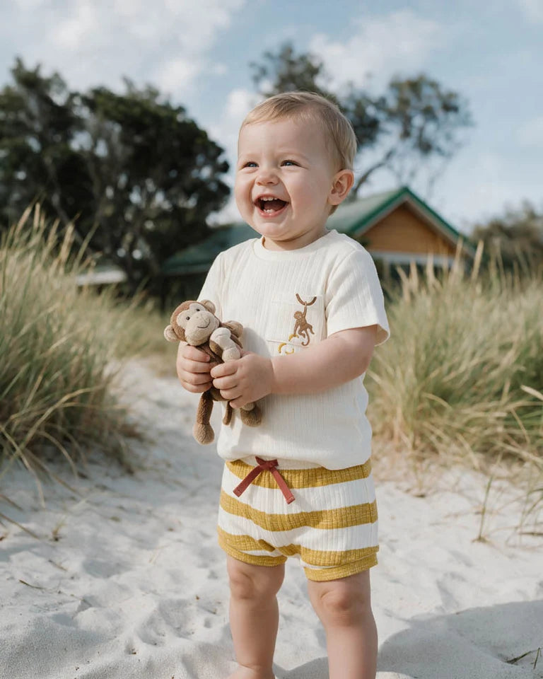 SWAY ORGANIC WIDE RIB SHORTS & TEE SET