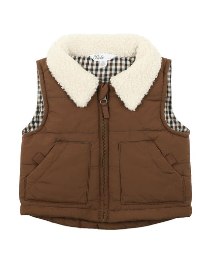 MYLES PUFFA VEST- BROWN