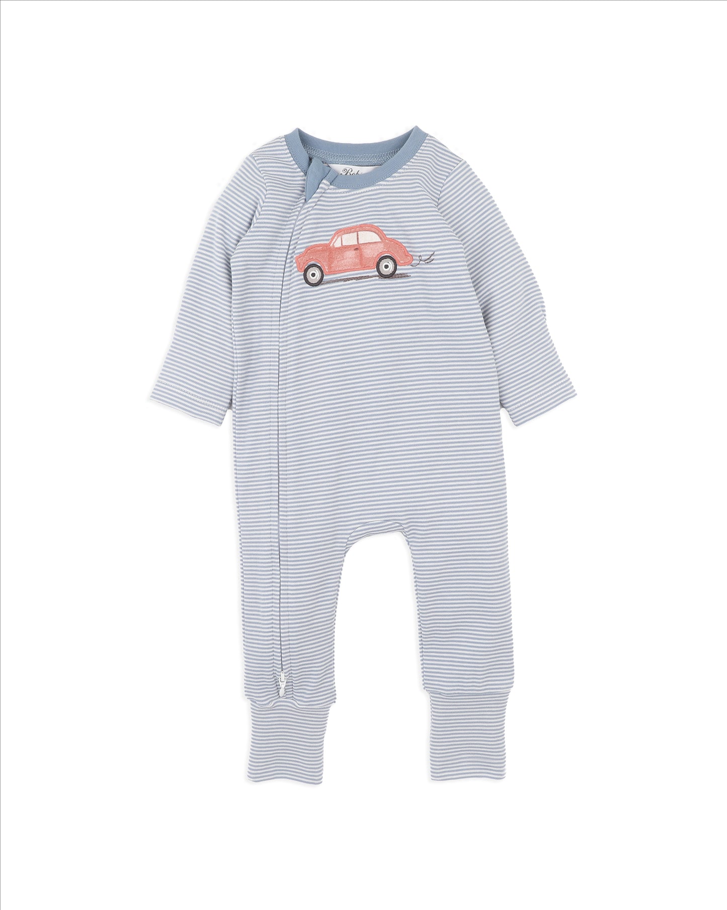ALVIN STRIPE ORGANIC LS ZIPSUIT