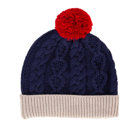AUGUST MERINO BEANIE - NAVY