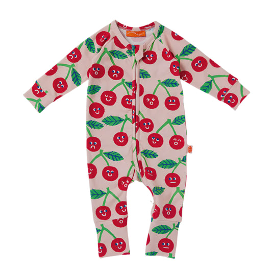CHEEKY CHERRY LS ROMPER
