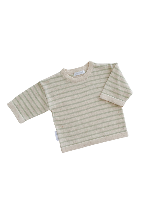 LONG SLEEVE TEE - BISCOTTI STRIPE | BY ZIGGY LOU
