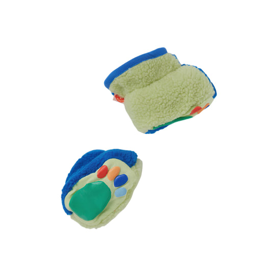 SHERPA BABY BOOTIES - LIME | BLUE