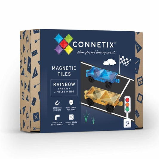 CONNETIX 2PC CAR PACK - RAINBOW