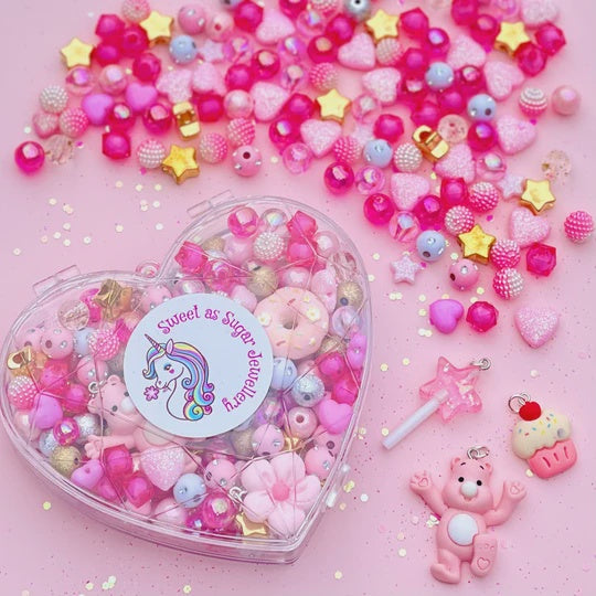 JEWELLERY MAKING KIT - PINK HEART