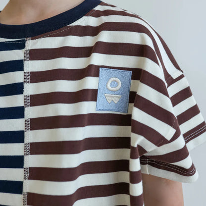 SPLIT STRIPE TEE