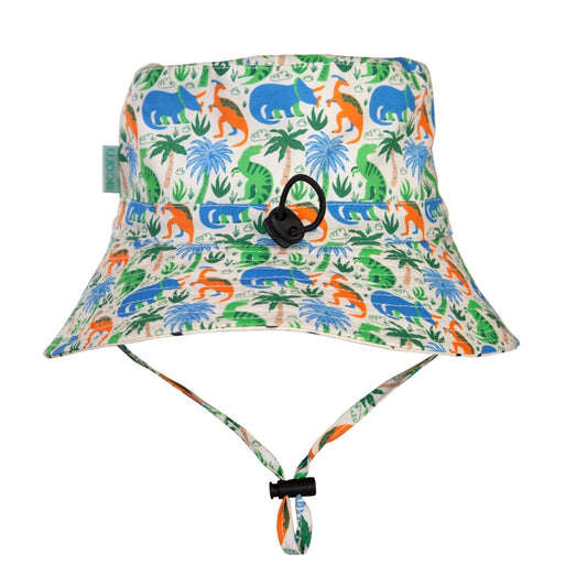 PREHISTORIC WIDE BRIM BUCKET HAT - NATURAL|BLUE|ORANGE