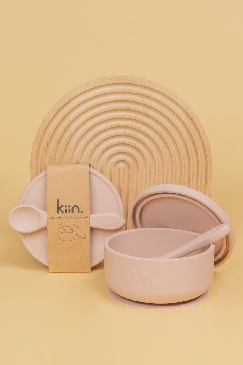 SILICONE SUCTION BOWL - LID + SPOON | BLOSSOM