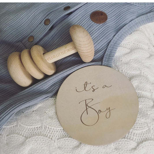 IT'S A BOY/IT'S A GIRL WOODEN DISC