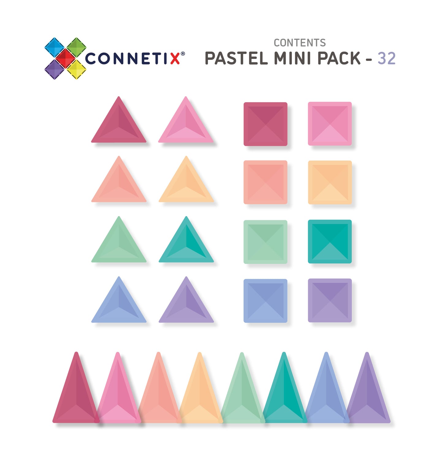 CONNETIX 32 PC PASTEL MINI PACK