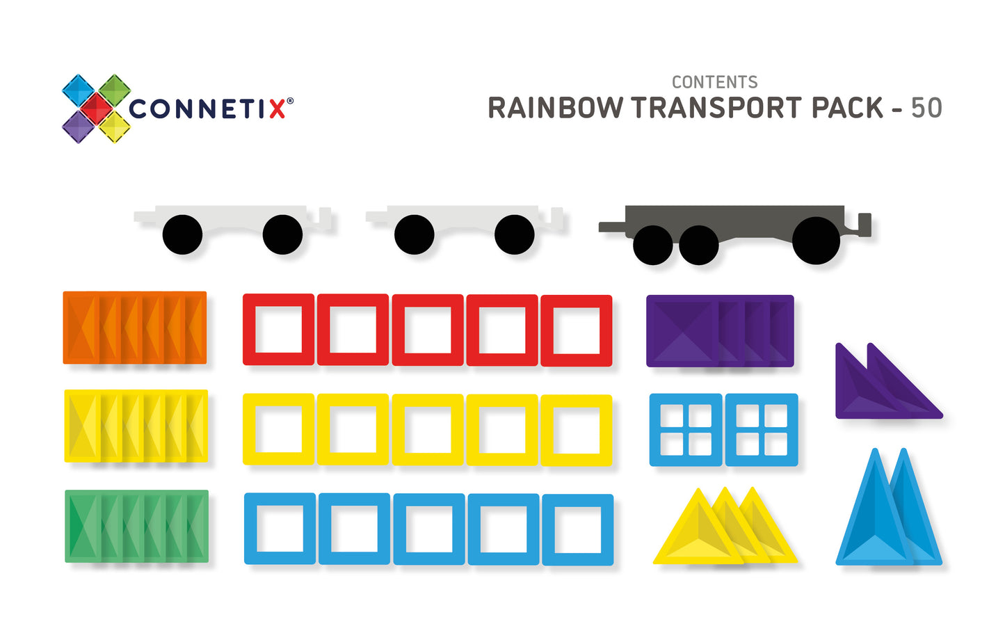 CONNETIX 50 PC RAINBOW TRANSPORT PACK
