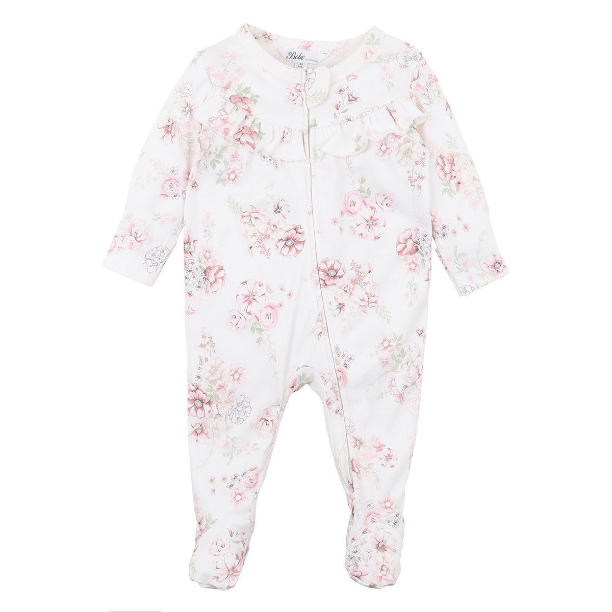 AMELIE FLORAL LS ZIP ROMPER