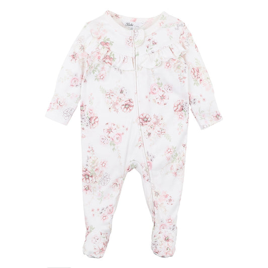 AMELIE FLORAL LS ZIP ROMPER