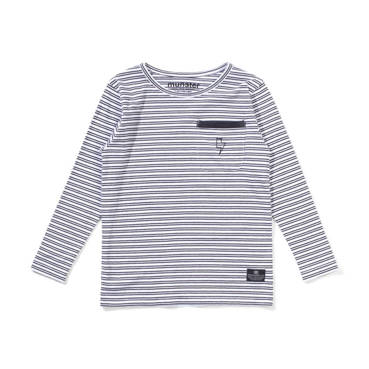 LINES LS TEE - SOFT BLACK STRIPE