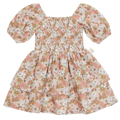 SHIRRED DRESS - BOUQUET