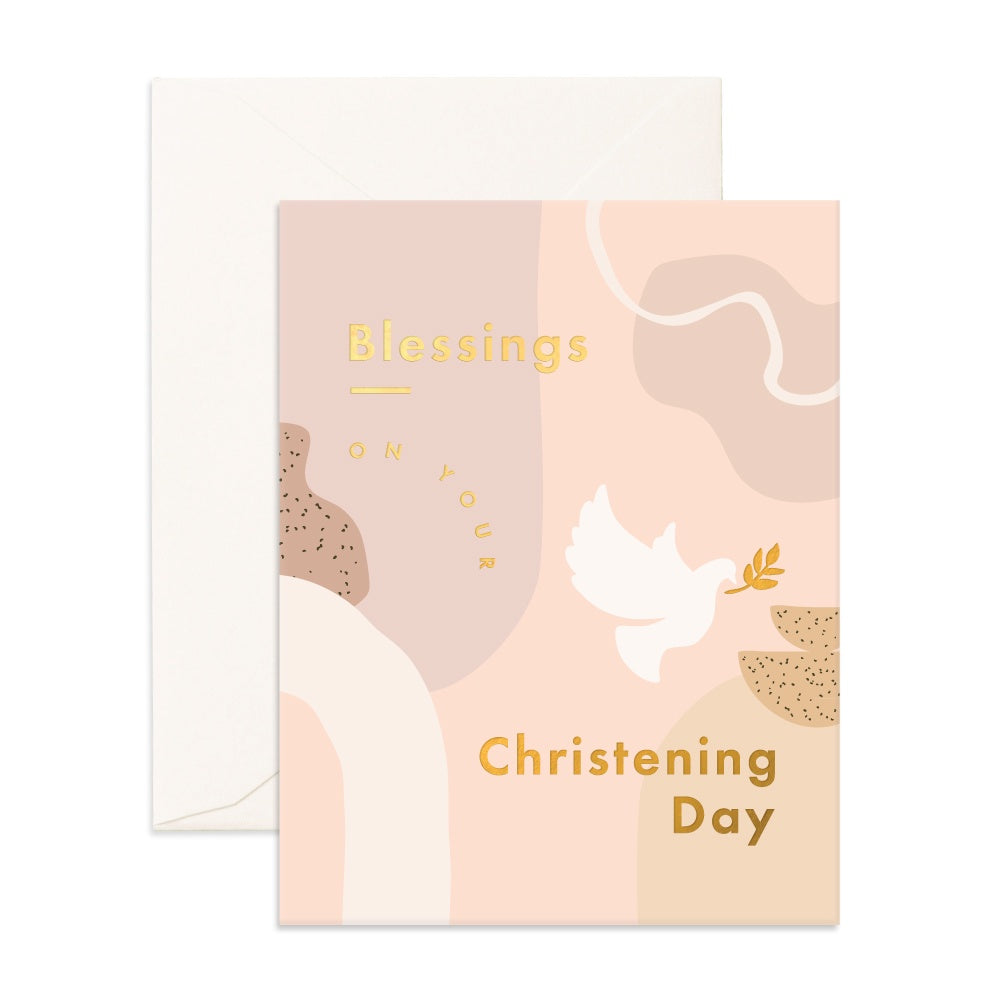 CHRISTENING STILL LIFE GREETING CARD