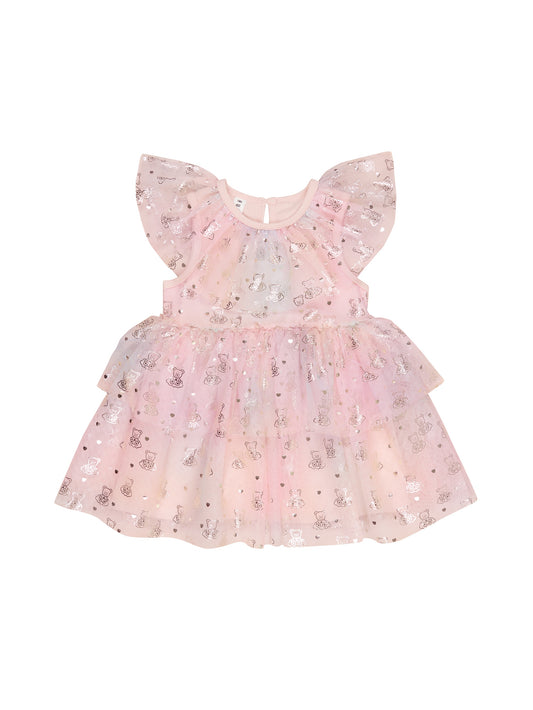 CLOUD BEAR TIERED PARTY DRESS - MULTI