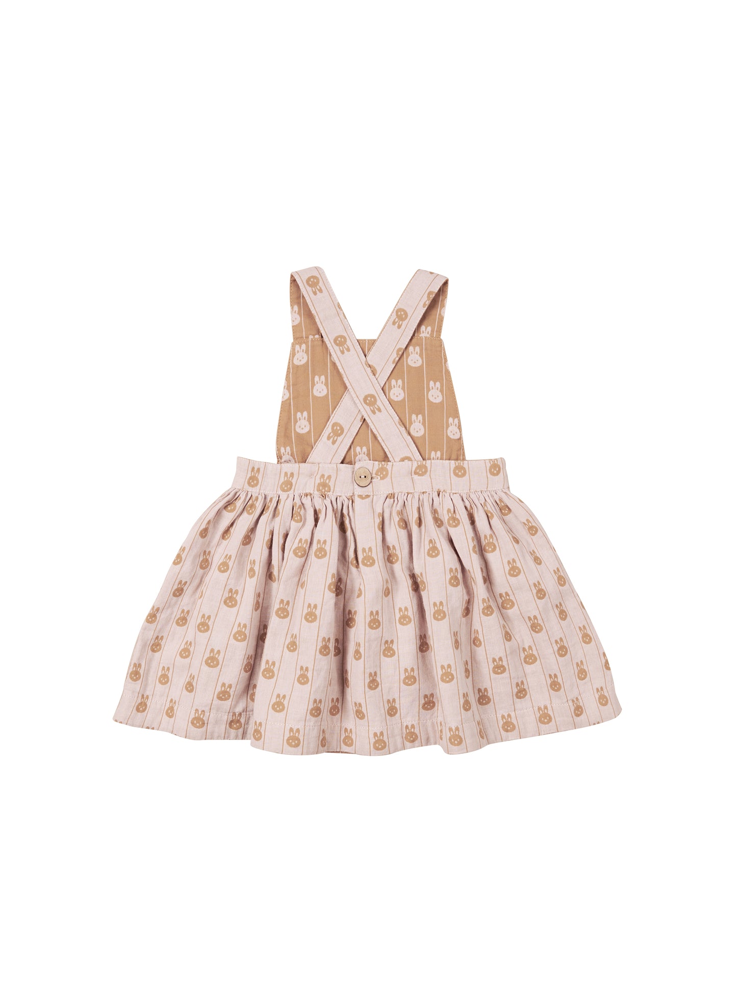 BUNNY STRIPE REVERSIBLE PINAFORE - ROSE & BISCUIT